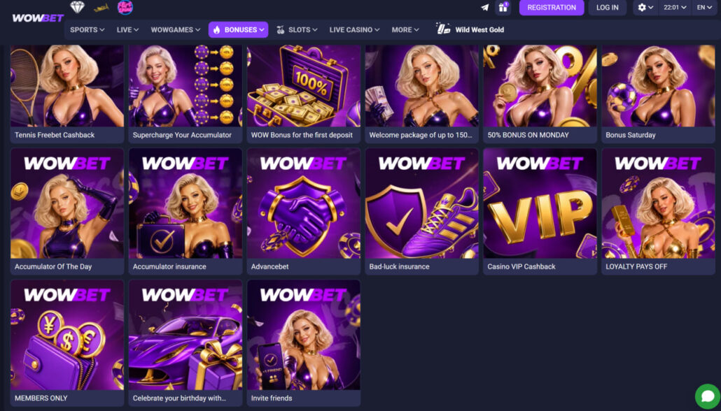 بونوس های wowbet