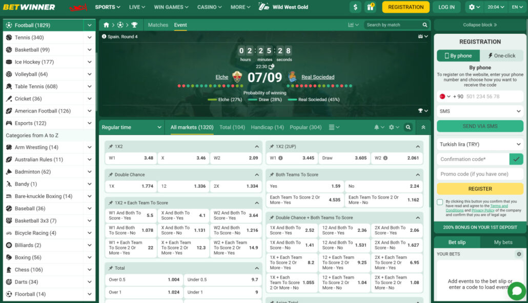پیش بینی ورزشی در BetWinner
